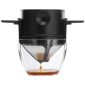 

Reusable Coffee Filter Cup Portable Stainless Steel Drip Coffee Tea Holder Vertical Funnel Baskets Tea Infuser Coffee Dripper