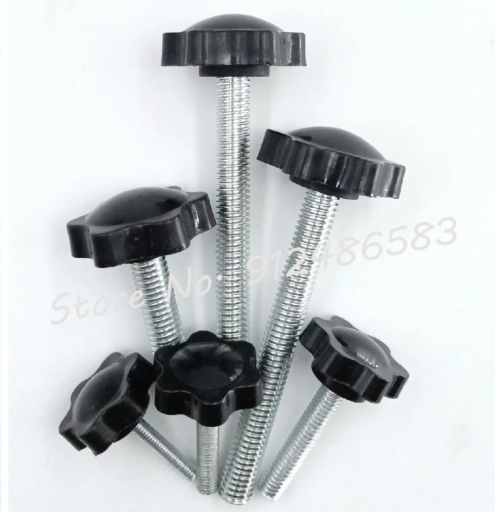 15pcs M4 M5 M6 M8 M10 M12 Plum Bakelite Hand Tighten Screw Handle Bolt