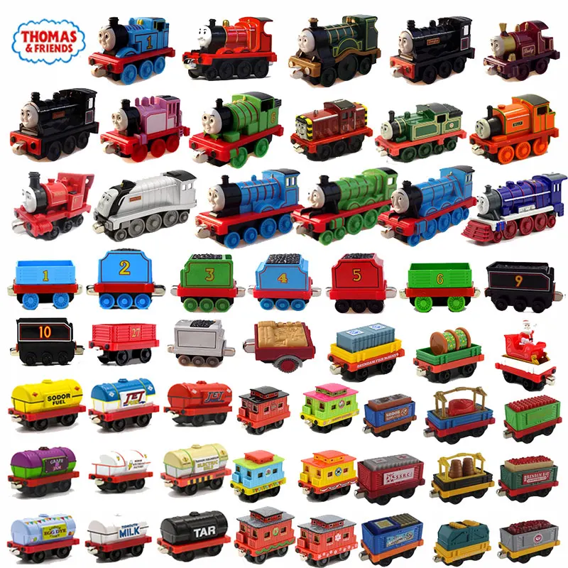 Tren de juguete para niños, Original, de Thomas y sus amigos, Lady, cordoncillo, Edward, Donald, Gorden, Emily, tanque de aceite, camiones, metálico 1:43