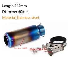  51mm 60mm Motorcycle Pipe Exhaust Systems Muffler DB killer Escape Moto Carbon Fiber For GP-project nmax fz6 s1000rr cb1000r 