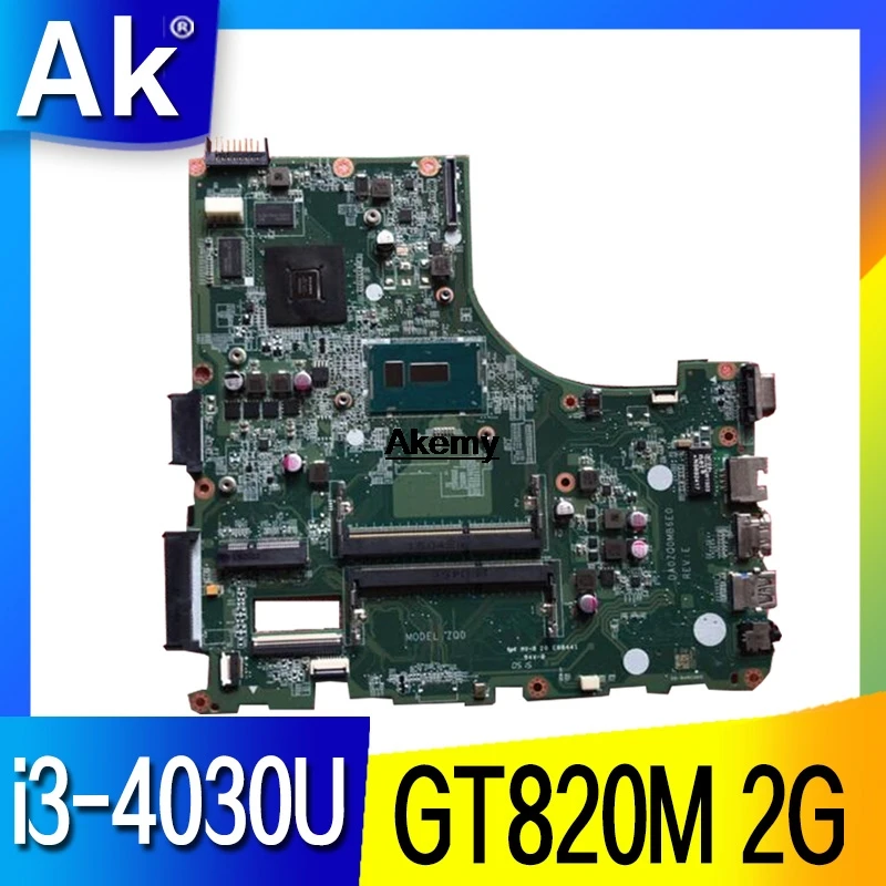 Для ACER E5-471 E5-471G V3-472 V3-472P Материнская плата ноутбука DA0ZQ0MB6E0 с i3-4030U GT820M 2G 100% тесты