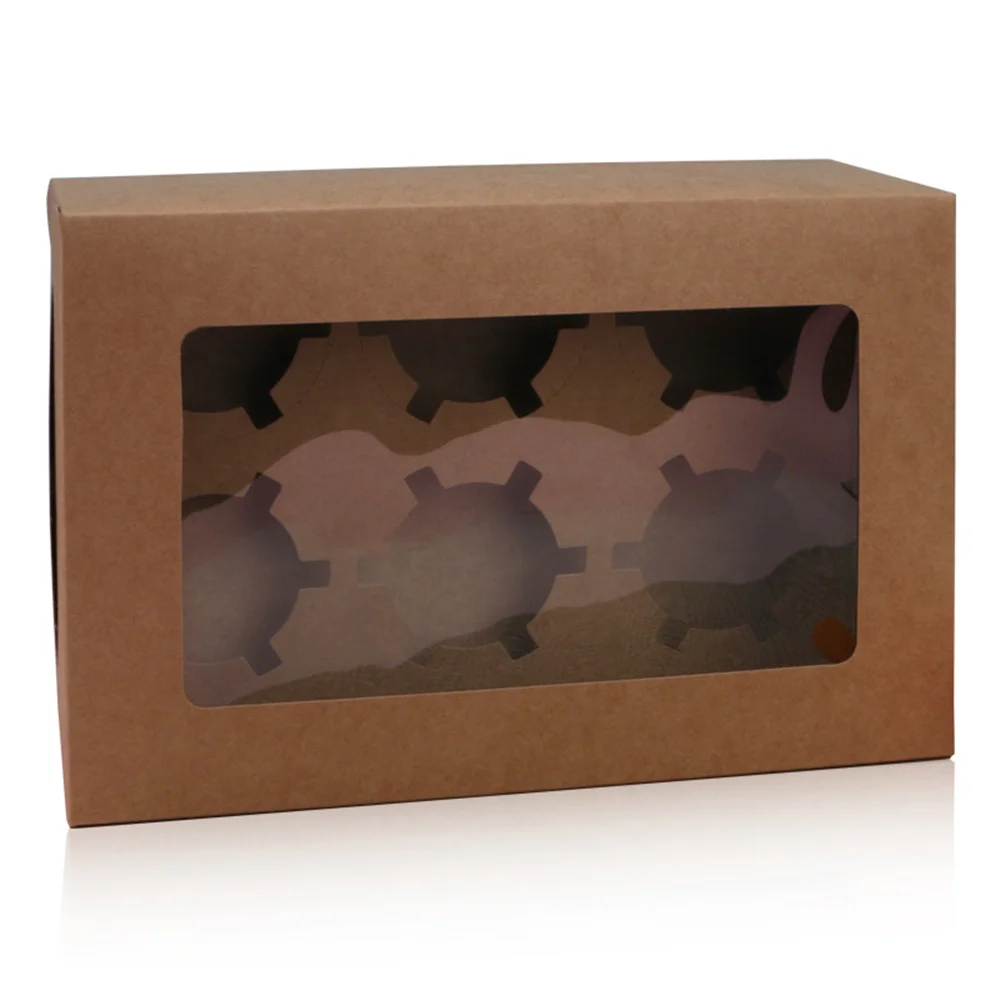 2/4/6/12 Hole White Windowed Cupcake Boxes with Secure Removable Tray, Convenient Cardb... - SKU WCB01608 - UGI Packaging