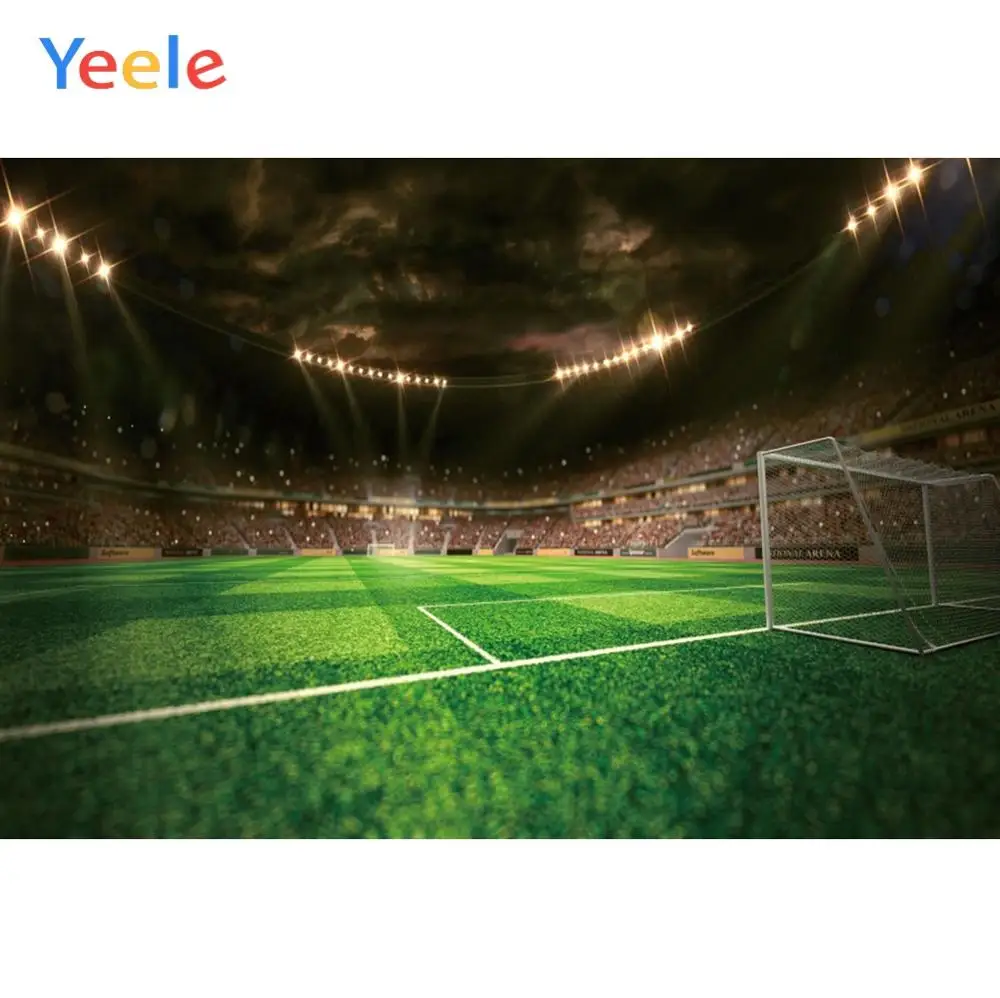 Фоны для детской фотосъемки Yeele футбольный стадион футбольное поле пейзаж