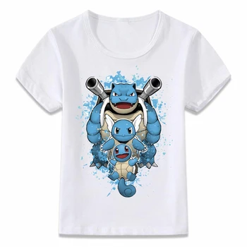 

Kids Clothes T Shirt Pokemon The Water Type Squirtle Blastoise T-shirt for Boys and Girls Toddler Shirts Tee