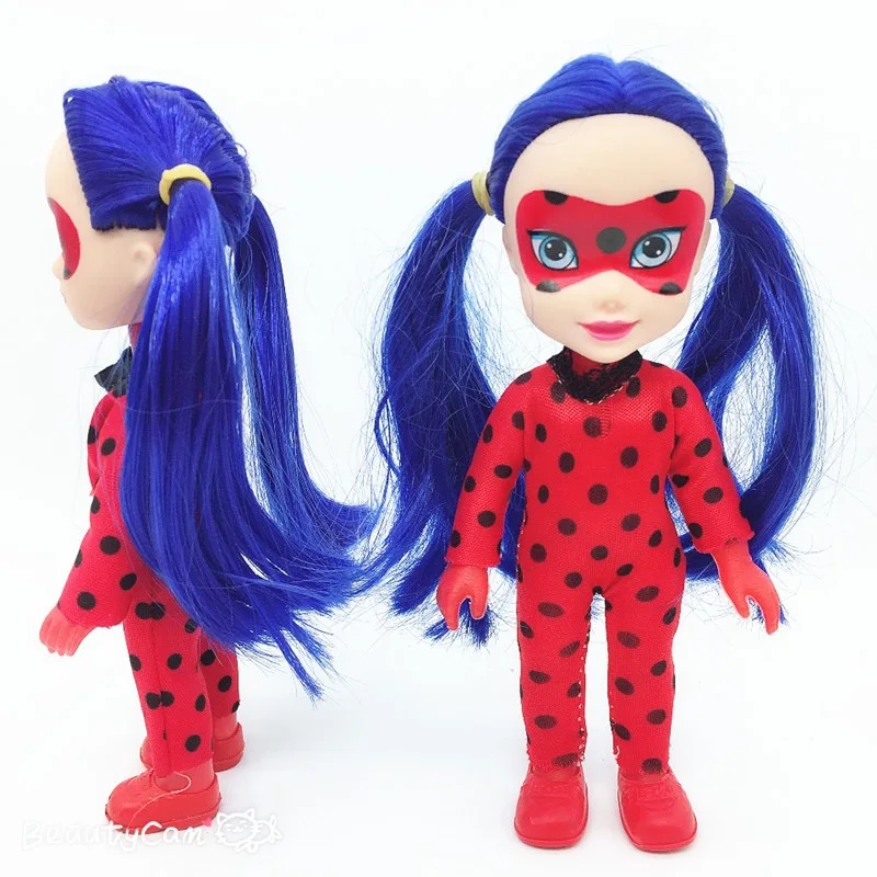 

1PCS 16cm Ladybug and Cat Noir Juguetes Toy Doll Lady Bug Adrien Marinette Plagg Tikki Plastic PVC Figures gift for girl