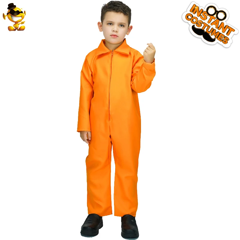 Children's Orange Prisoner Costumes for 