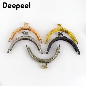 

3pcs Deepeel 8.5cm Metal Frame Purse Handle Kiss Clasp Embossed Handles Buckle Bags Luggage Hardware Sewing Accessories BS137
