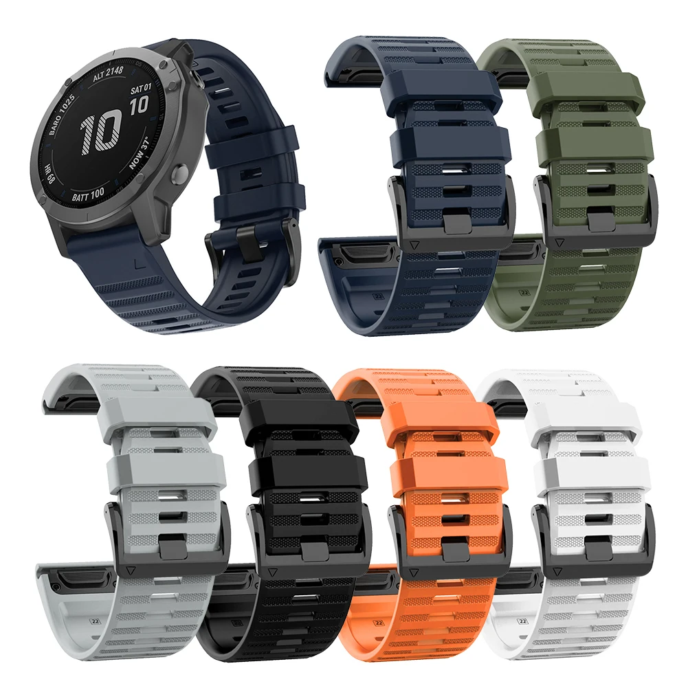 Сменный силиконовый ремешок для QuickFit Band Garmin Fenix 6 6X 6S Pro/945 5X 5 Plus 3HR Forerunner 935 часов 20 22
