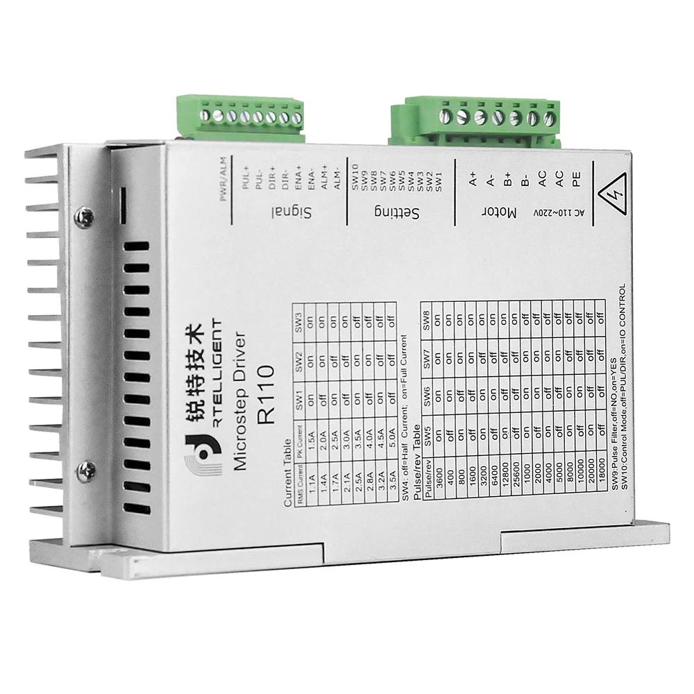 Rtelligent 220VAC Nema 42 высокий крутящий момент 12N. M 20N. M 5A цифровой шаговый двигатель драйвер шаговый преобразователь драйвер двигателя для ЧПУ комплект
