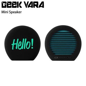 

2020 New Speaker Design Portable Customizable Wireless Bluetooth Speaker With Led Light Up Hello Word