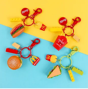 

Creative New Key Chain Imitation Cake Cream Burger Sandwich Car Key Chain Key Chain Key Chain Bag Pendant Decoration