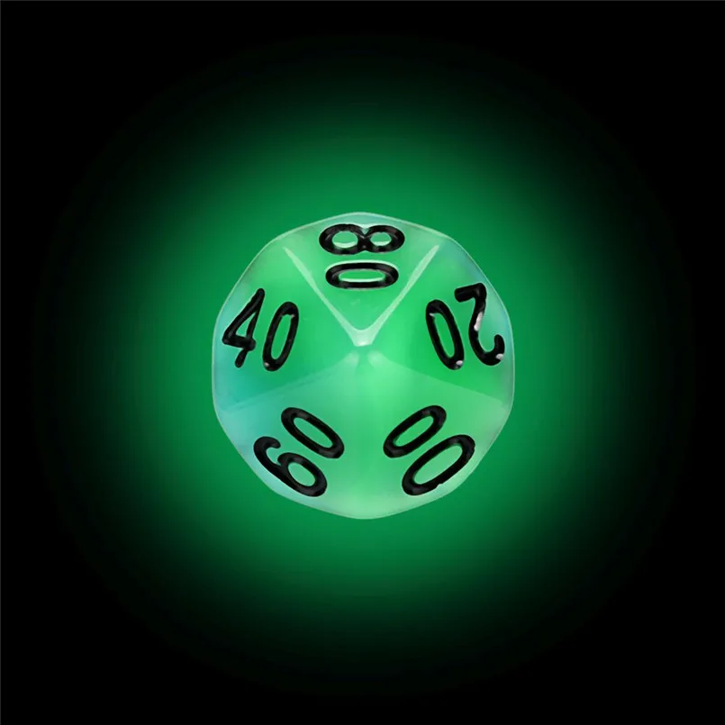 7Pcs luminous multi-faced dice set TRPG entertainment game party polyhedron D20 multi-faceted acrylic dice dados de rpg 30A20 (7)