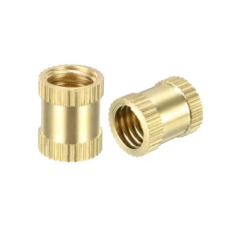 

uxcell Female Thread Brass Knurled Threaded Insert Embedment Nut, 50 Pcs M8x12x10mm 50pcs