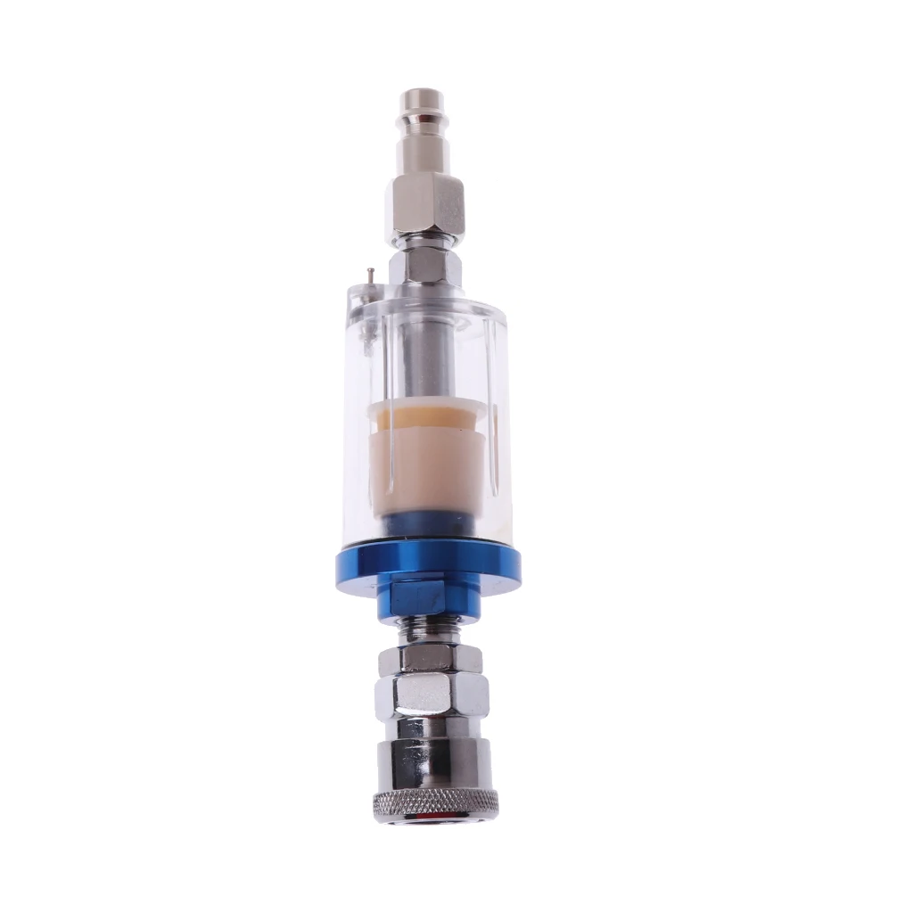 

1/4" Mini Oil Water Separator Air Filter For Pneumatic Compressor Spray Paint Gun Tool Pressure Quick Connector