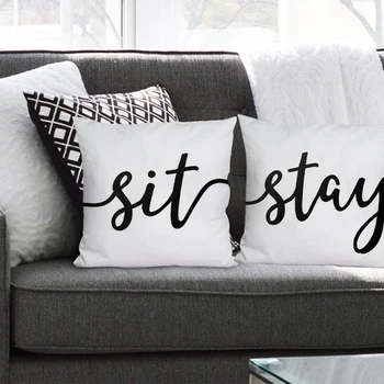 

CANIRICA Cushion Cover Sit & Stay Pillow Cover Rustic Home Decor Outdoor Throw Pillows Farmhouse Decorative Pillows 45*45 Gift