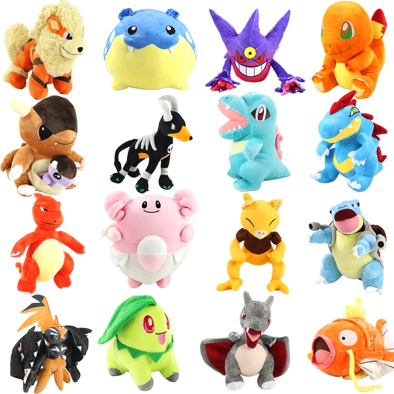 Большие игрушки totoстое Chikorita чармандер Чаризард blastoisза Gengar Growlithe Arcanine Spheal Abra vusey