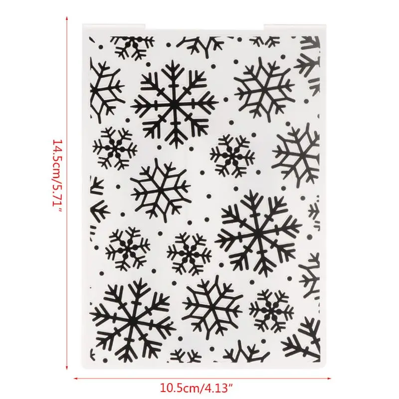 Plastic Embossing Folder Template DIY Scrapbook Photo Album Card Paper Craft Christmas Snowflake