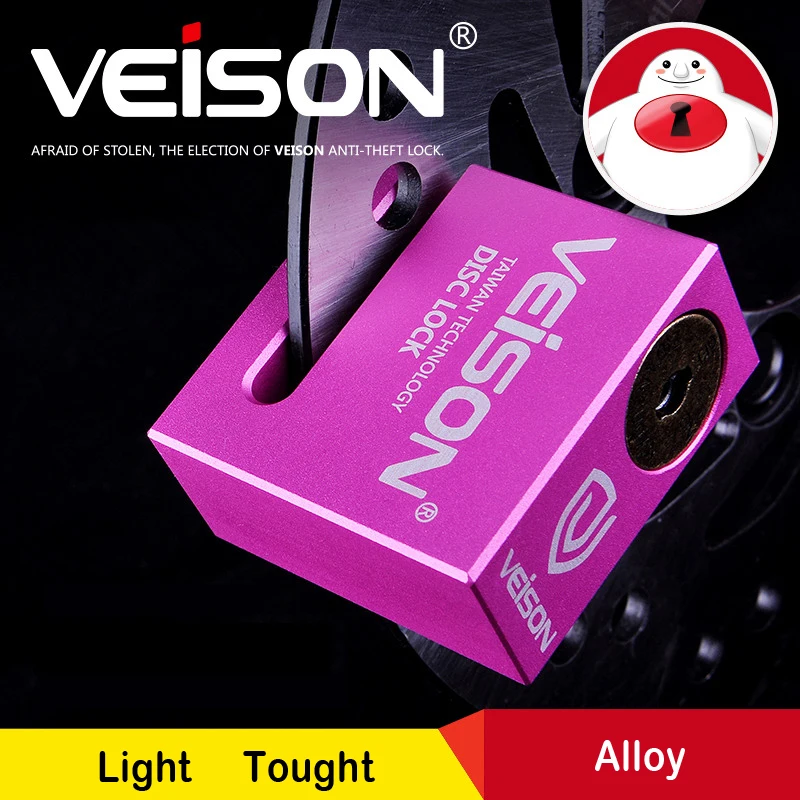 Motorcycle Lock Motorcycle Disc Lock Motorcycle Disc Brake Lock VEISON Alloy Motorcycle Lock Bicycle Theft Pretection Brake Moto Lock Motorbike Waterproof Colorful Disc Locks