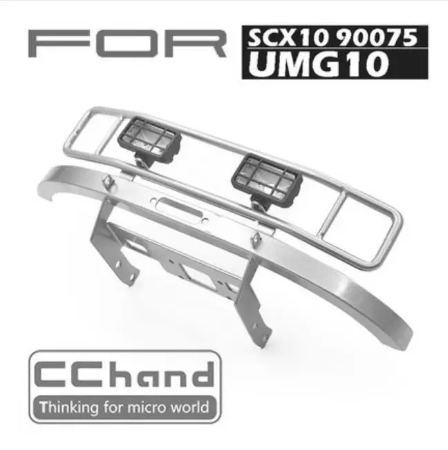 Металлический ранчо передний бампер для осевой SCX10 90075 UMG10 - Цвет: Silver A