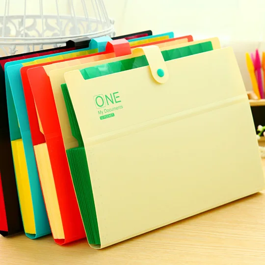 

32.5 x 22 x 2.5cm Poly Expanding File Folder Organ Bag A4 Organizer Paper Holder Document Folder School Supplies