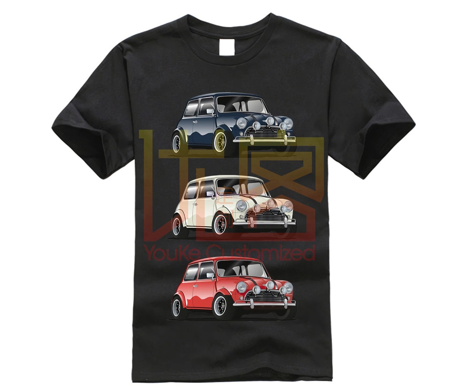 Итальянская футболка в стиле ретро TRIO Mini Cooper популярная хипстерском с