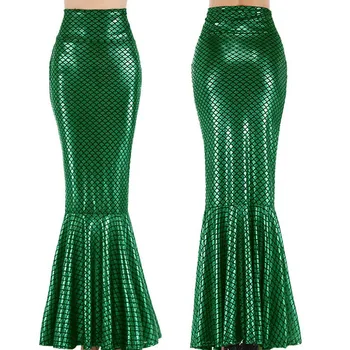 

JULANG Vintage Women Skirts Sexy mermaid high waist fishtail maxi skirt Long Skirt Fishtail Victorian Fashion Bandage Skirt