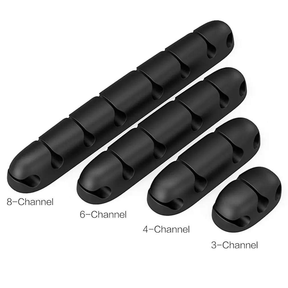 

4pcs Hole Desktop Wire Bracket Strong Bonding Rope Holder Cable Clamp For USB Cable For Power Cord Date Cable Organizer