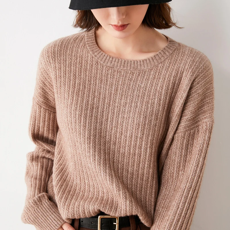 

Autumn Winter Casual Cashmere Oversize Thick Sweater Pullovers Women 2021 Loose Round Neck Warm Female Pull Femme Hiver Jumper