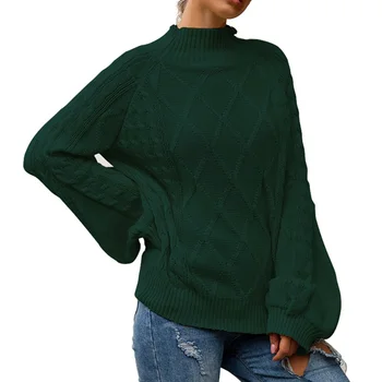 

2019 New Pullover Sweater Women Autumn Winter Elastic Women Clothes Winter Knitted Sweater Women Turtleneck Sweater