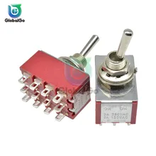 MTS-403 Mini interruttore a levetta miniaturizzato 12pin 3 posizioni 4PDT interruttore a bilanciere On-On On-Off-On 120V 5A 250V 2A 13*22MM