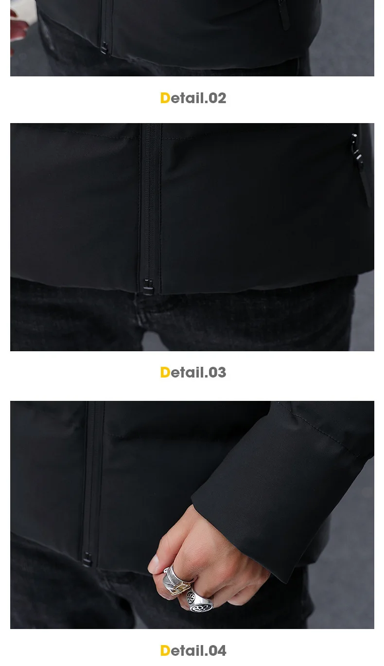 2019 новый зимний мужской пуховик с капюшоном Стильный мужской пуховик Толстая Теплая мужская одежда брендовая мужская одежда