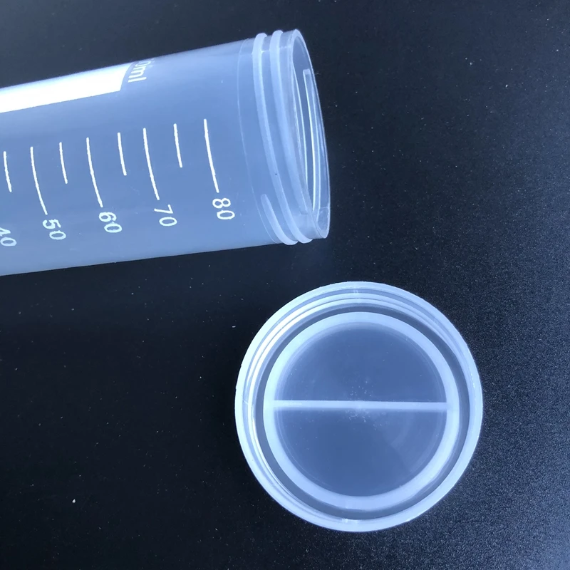 12pcs 100ml plastic centrifuge tube with scale line sample tube with screw cover cap use in PCR analysis centrifuge tube