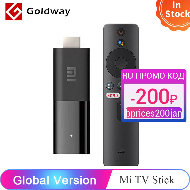 Глобальная версия Xiaomi Mi TV Stick Android 9 0 Smart 1080P 1Гб RAM 8Гб ROM с Bluetooth 4 2 мини ТВ тюнер