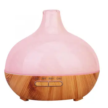 

Ultrasonic Light Transmission Effect Vase Glass Wood Grain Aromatherapy Machine New Gift Colorful Mini Humidifier Mist Maker