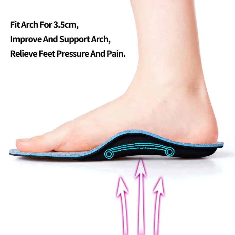 Flat Feet Orthopedic Insoles Arch Support Orthotics Winter Warm Heated Wool Shoe Inserts For Plantar Fasciitis Relieve Foot Pain