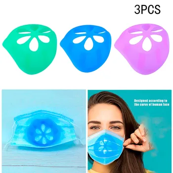 

3pc Food Grade Silicone Mask Holder Increases Breathing Space To Help Breathe Smoot Face Mask For Kids With Filter mascarillas