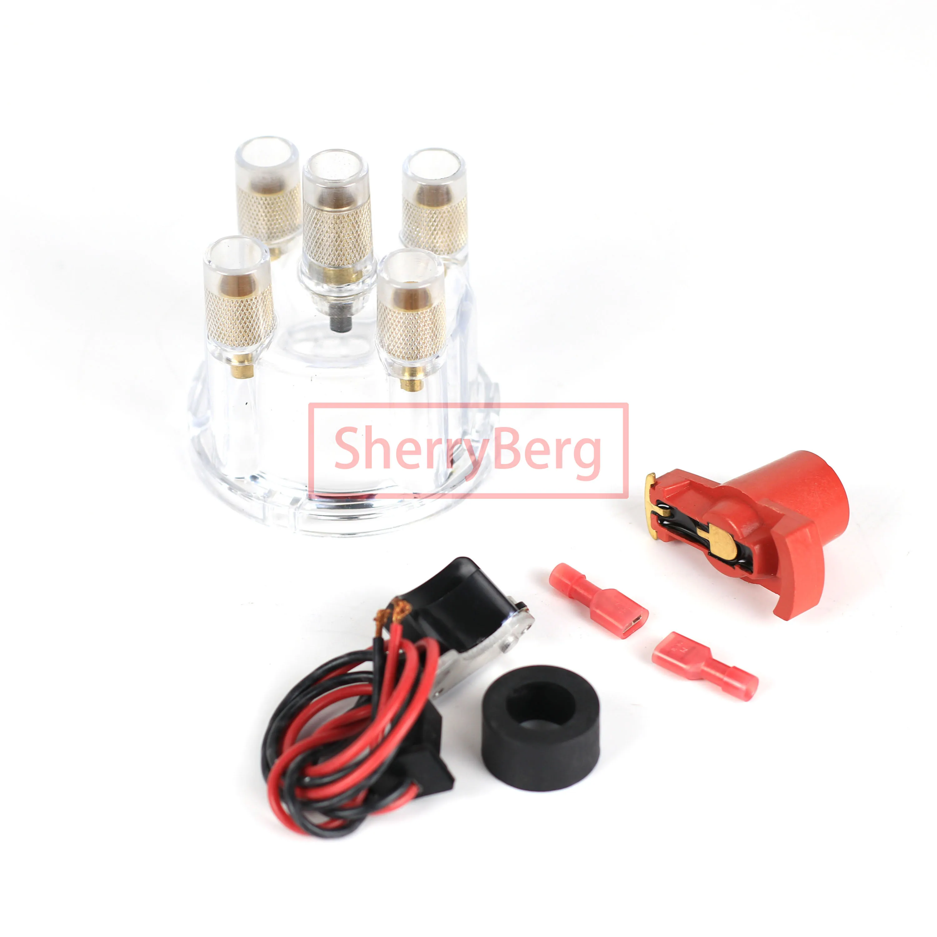 SherryBerg Distributor Cap + Rotor + Electronic Ignition Kit for Bosch JFU4 Distributor 1 kit Right Hand FOR VW Choose Color
