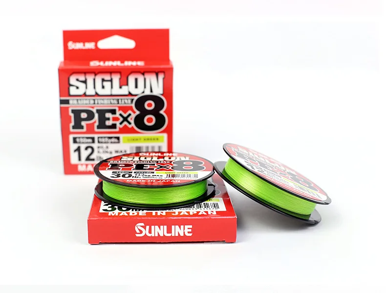 Sunline Siglon PEx8 150 м зеленый/оранжевый цвет плетеная леска 165 ярдов Сделано в Японии