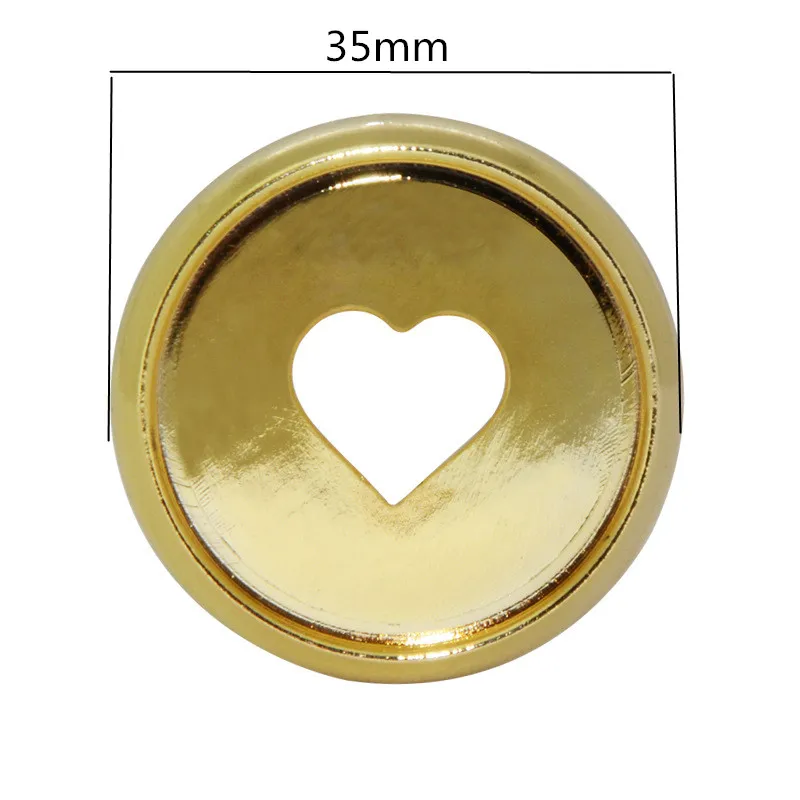 

35mm8PCS heart-shaped notebook mushroom hole button plastic loose-leaf tray can flip 360 degrees plastic binding buckle