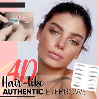 

4D Hair-Like Eyebrow Sticker Tattoo Eyebrow Waterproof Stereo Natural Lasting Makeup False Eyebrow Cosmetics TSLM1