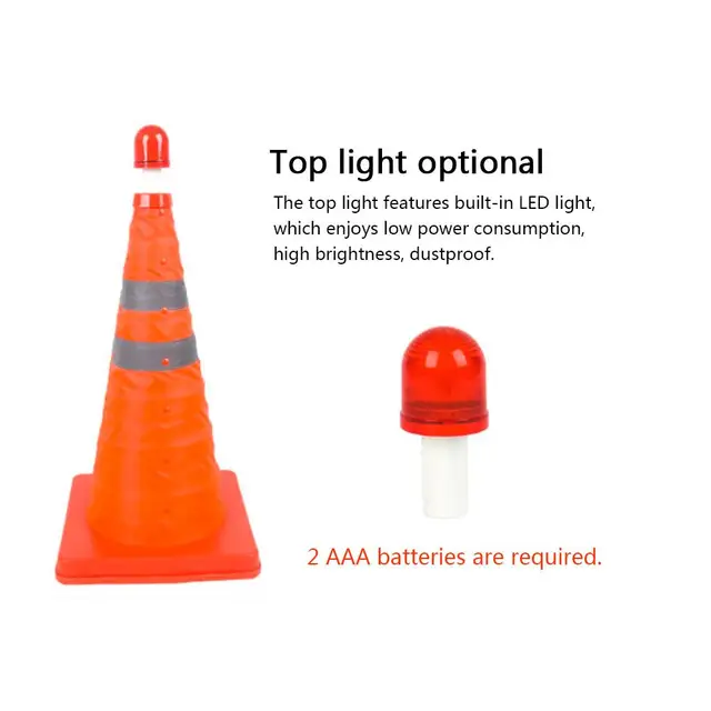 New Telescopic Traffic Cone Car Warning Sign Roadblock Reflective Cone Roadside Emergency Triangular Safety Sign Export 3