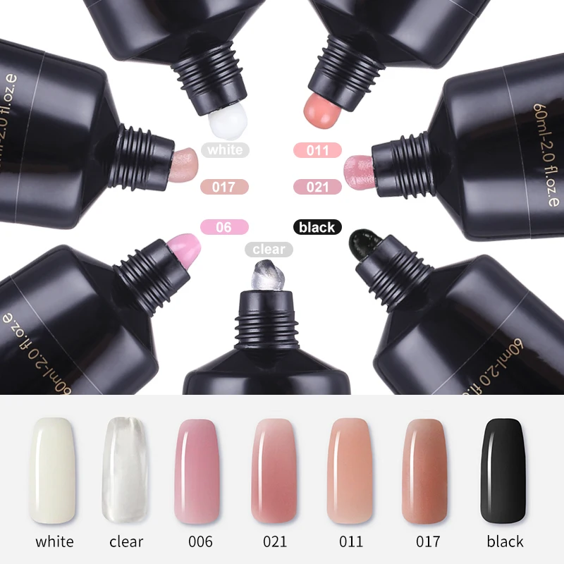 Mshare Poli Unhas Extensão Camuflagem Gel Conjunto Kits 5 Peças Rosa Branco Claro Construção Rápida uv Led Construtor 3 Mshare poli unhas extensão camuflagem gel conjunto