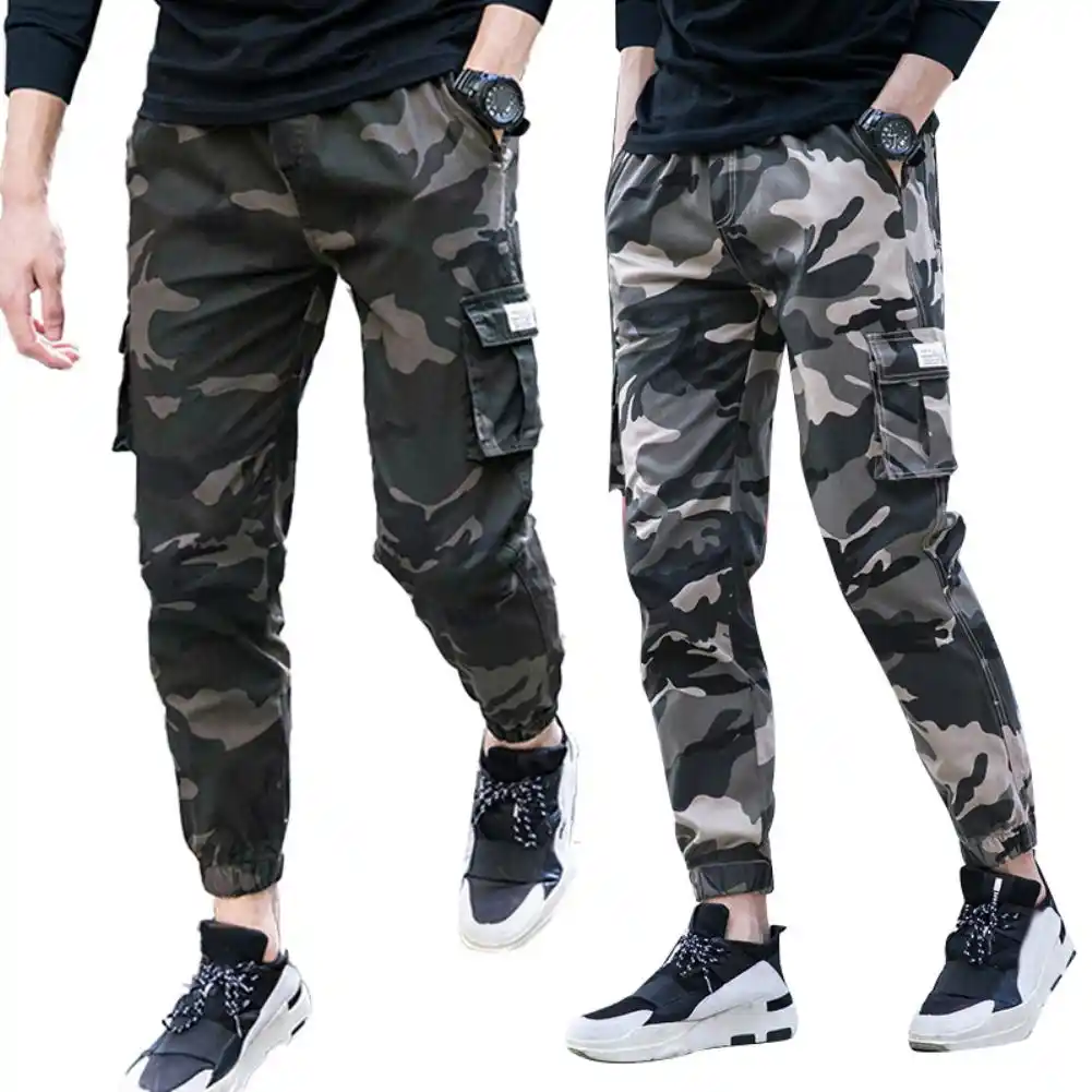 mens cargo pants with ankle ties
