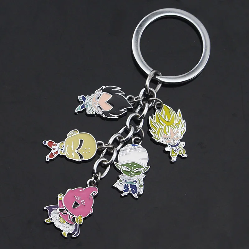 

Keychain Figure Pendant Dragon Ball Anime Metal Son Goku Enamel Keyring Fashion for Fans