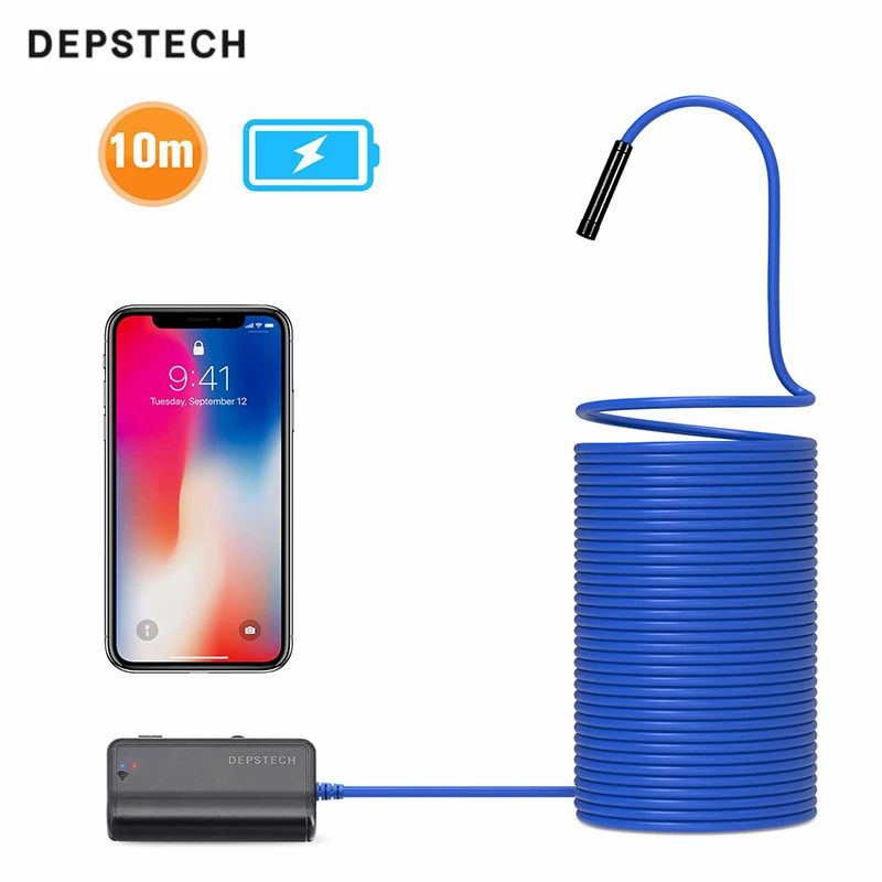 

DEPSTECH WF020 1200P Semi-rigid WiFi Endoscope HD Camera 2.0 Megapixel CMOS IP67 Waterproof Snake Camera for IOS / Android