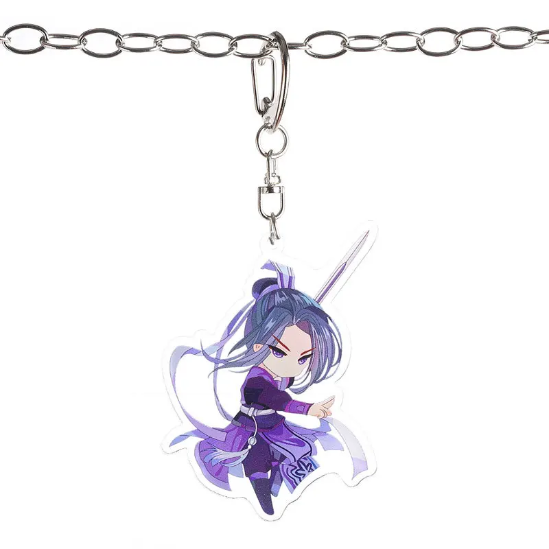 Аниме mo дао ЗУ shi брелок Lan Wangji на каждый день Wei Wuxian милые с изображением забавного героя мультфильма акриловая подвеска брелок гроссмейстер демоническим культивирования - Цвет: K-413
