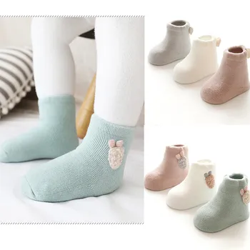 

Toddler Kids Foot Socks Winter Warm 3Pair Baby Boy Girl Children Floor Socks Anti-Slip Baby Step Socks Shoes носки детские носки