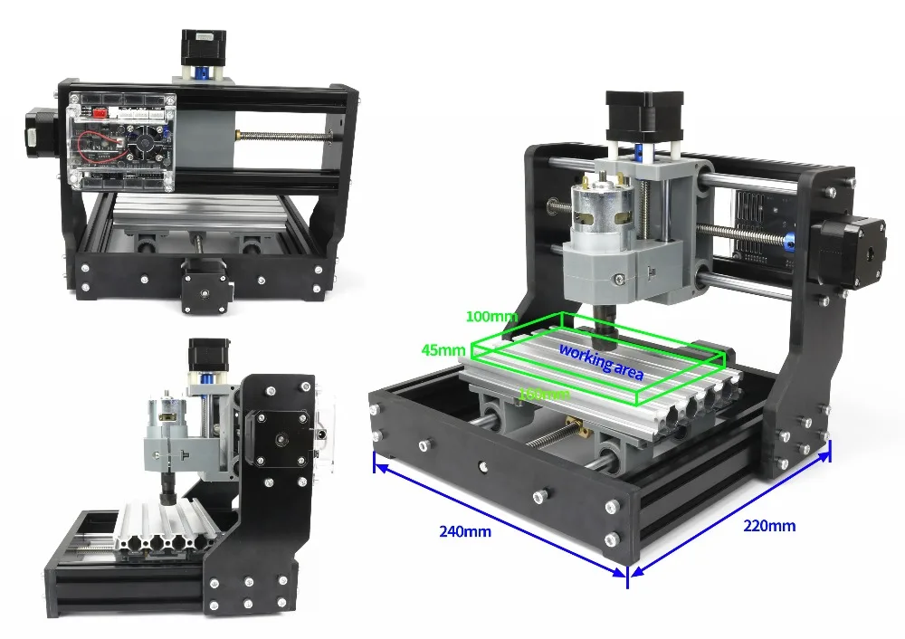 黑色1610PRO雕刻机+模块+500mW激光头详情_03