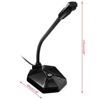 

Gaming Microphone USB 3.5mm Recording Chatting Mic for Desktop PC Computer MOLA