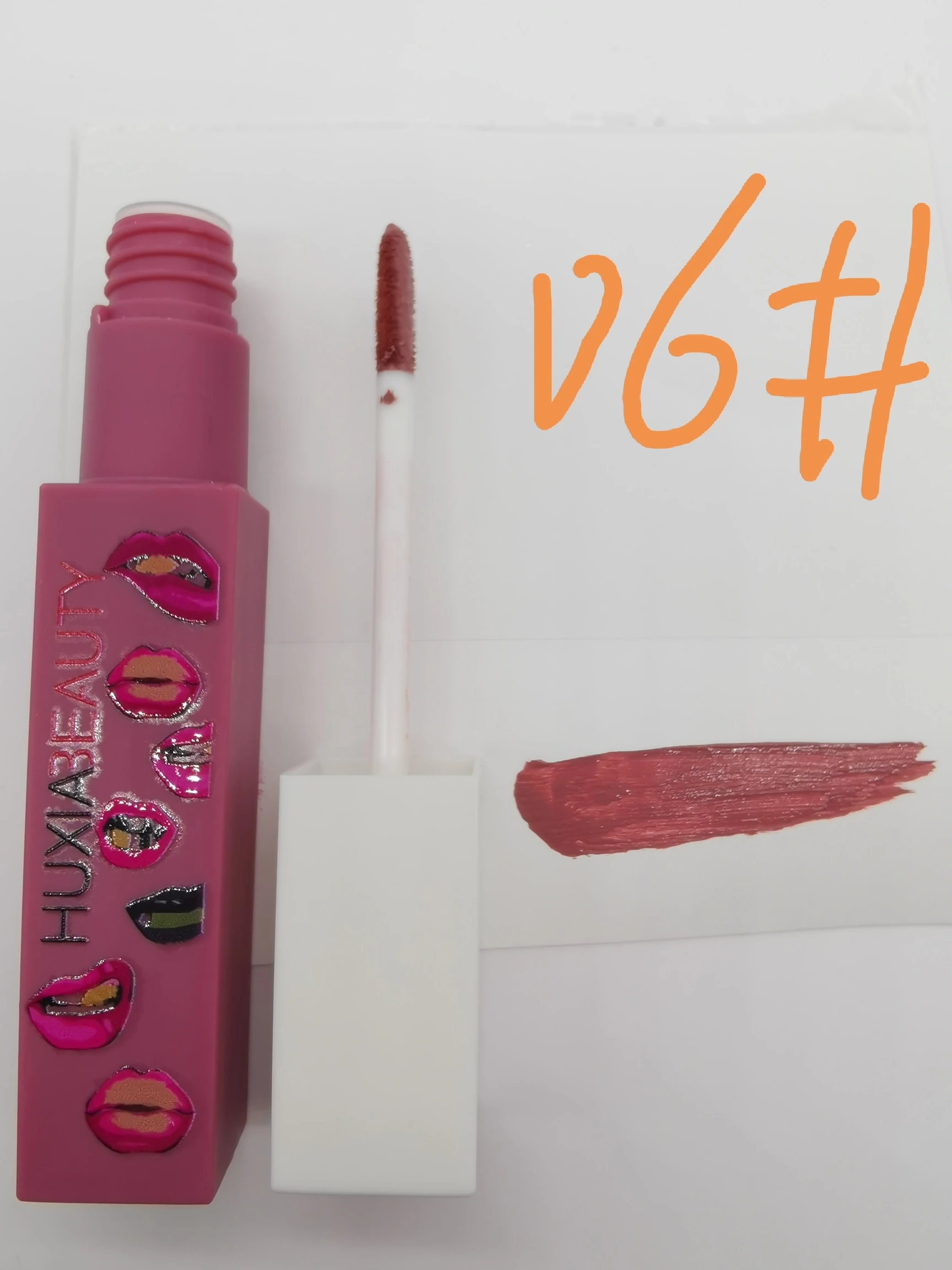 06 Huxiabeauty помада шоколадный аромат макияж caja de labiales матовый bissu maquillaje cosmeticos - Цвет: 06